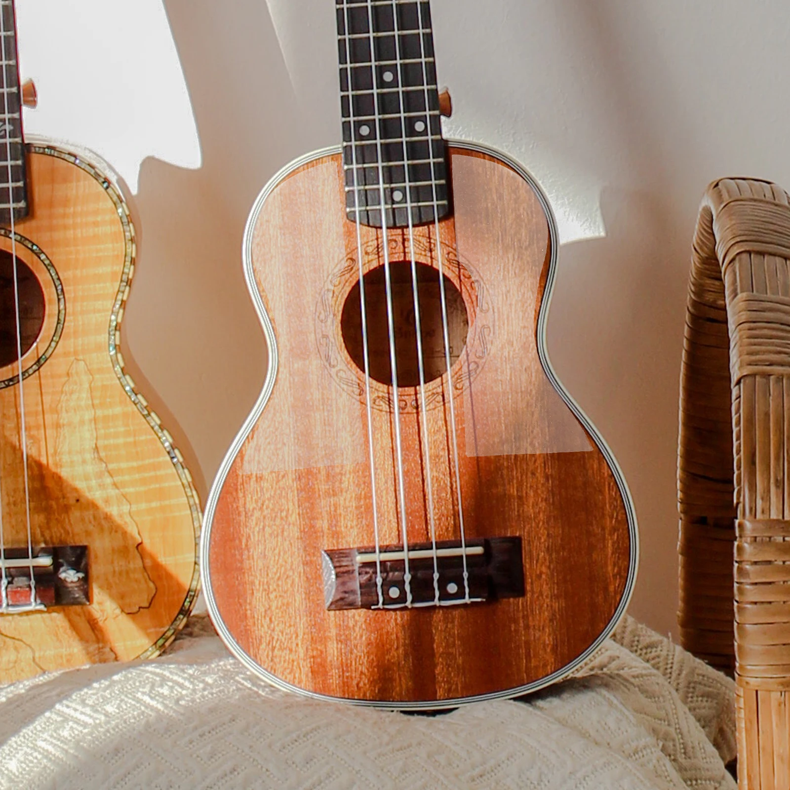 

Ukulele Stickers Clear Anti No Glue Adhesive Fit Ukuleles Guitars Protection Pet Kids Musical Instruments