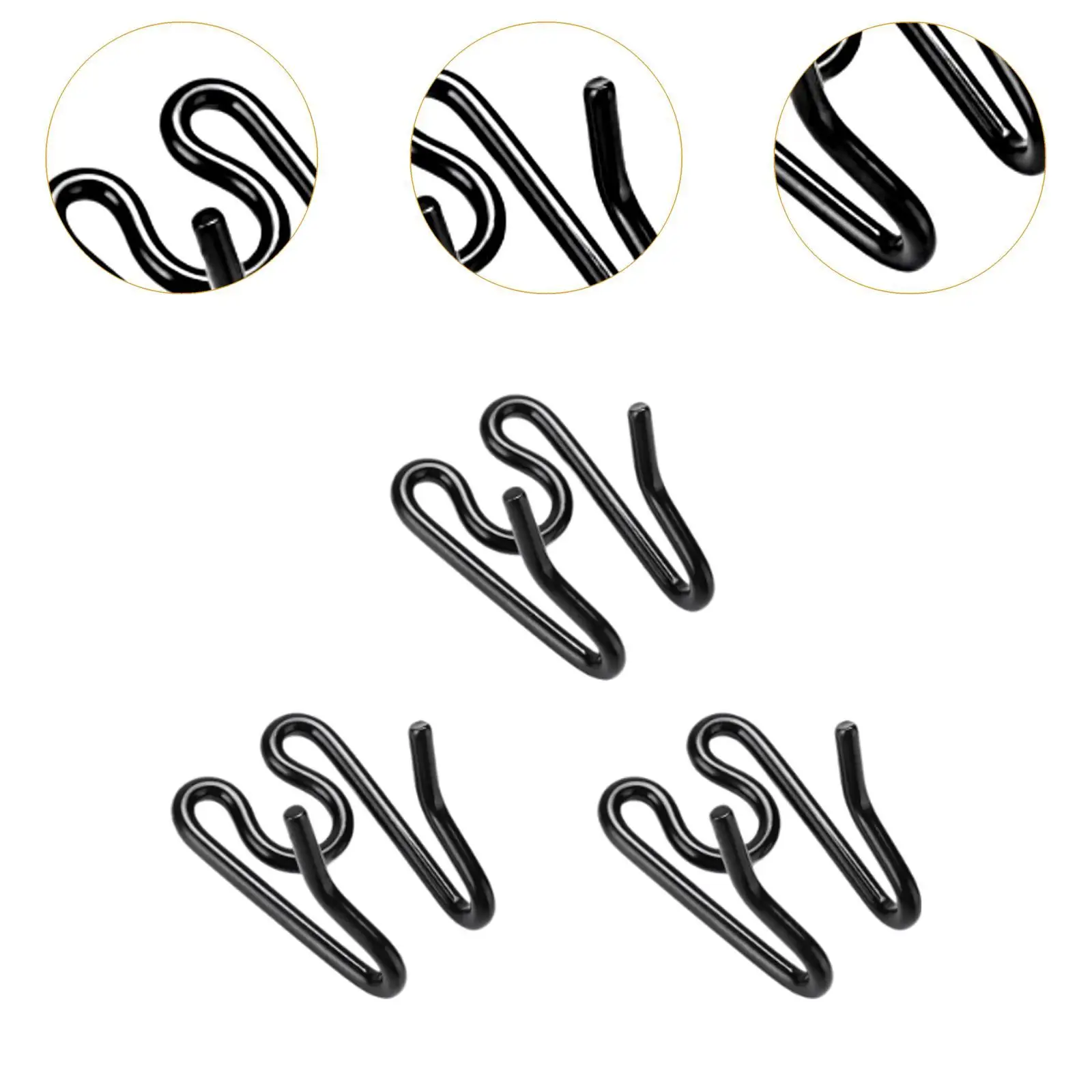 3x Enlaces de punta para collar de perro Construcción de metal versátil Robusto universal 3 mm