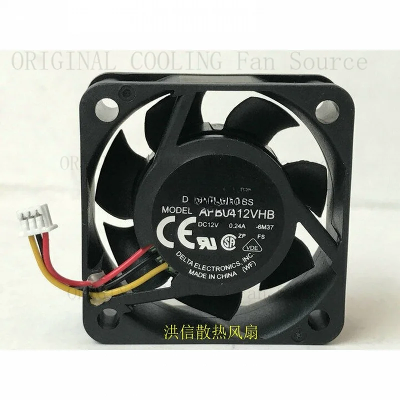 H  Fan AFB0412VHB-6M37 DC 12V 0.24A 4015 4CM 3 Pin *su