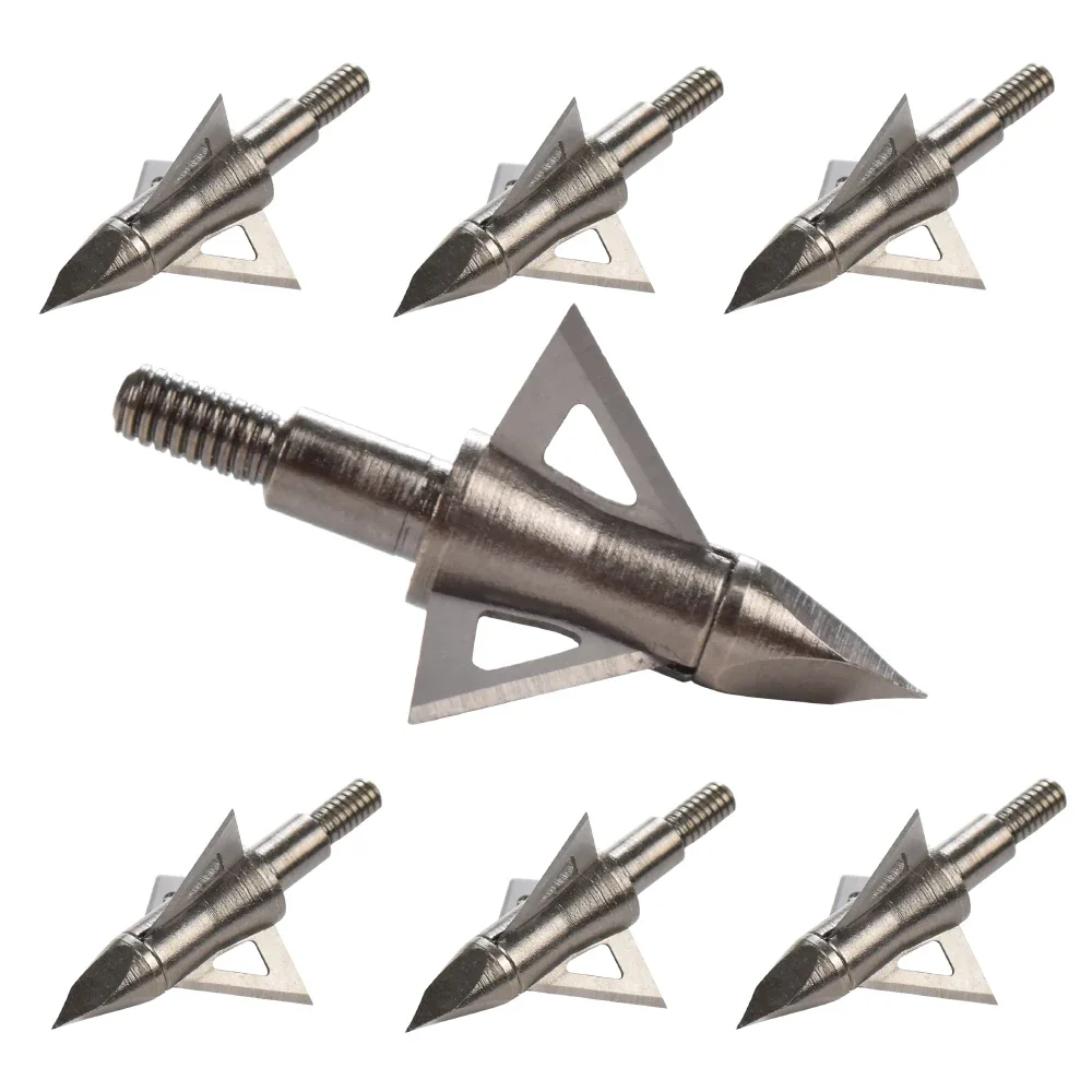 

12X Hunting Broadhead Tips Arrow Head 3 Blades 8.8mm Archery Bow Outdoor Target Hunting Crossbow Bolts Broadhead