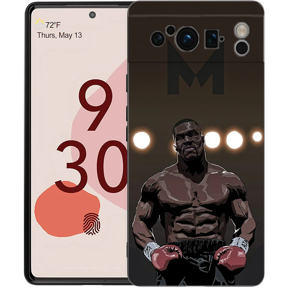 Mike Tyson Boxer Phone Case For Google Pixel 8 A 7 6 Pro 6A 5G Black Soft Shockproof Back Cover Silicone TPU Shell Coque image 5
