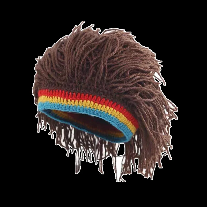 Hip Hop Reggae Dreadlocks Knitted Cap Male Jamaican Bob Marley Rasta Beanie Winter Gorra Hombre Dreadlocks Reggae Beanies Hat