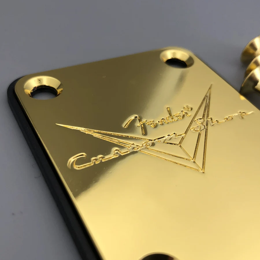 Guitar Neck Plate Custom Shop Gold Chrome For ST TL Guitar