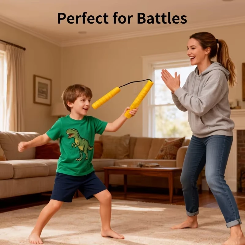 1pc Soft Rubber Sponge Nunchaku For Beginner Adult Martial Training For Daily Martial Practice Entertainment Role Play Accessory