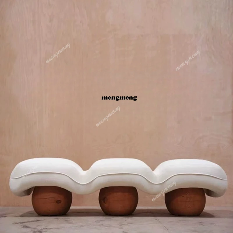 

Wave Sofa French Vintage Style Nordic Style Design Sofa Living Room Bedside Sofa Stool