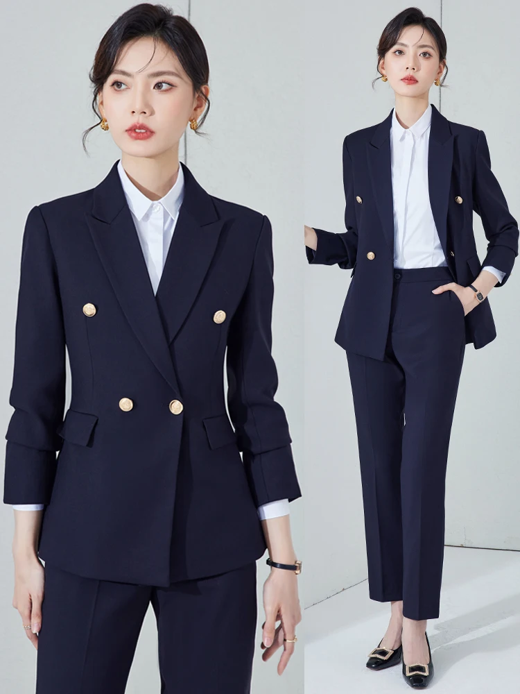 

Olive Green Suit Jacket Women's Professional Interview Formal Wear High End Western Style Career Set Work Uniform