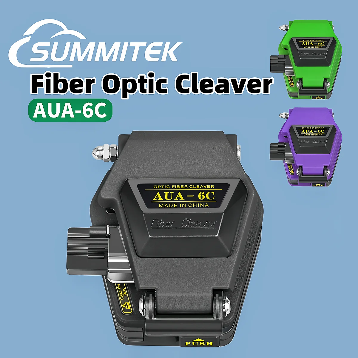 

SUMMITEK AUA-6C High Precision Fiber Cleaver FTTH Cold Connection Hot Melt Optical Fiber Cable Cutting Knife Tools