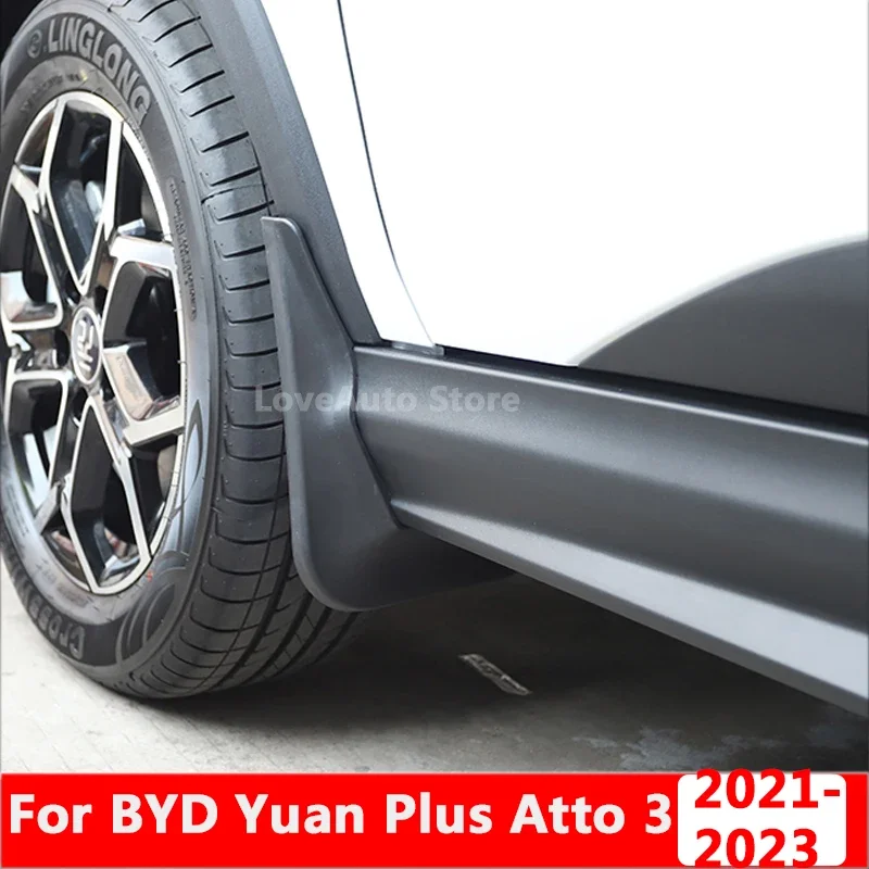 

For BYD Yuan Plus Atto 3 2021 2022 2023 Car Front Rear Mudflaps Fender Flares Mud Flaps Painted Mudguards Splash Guards