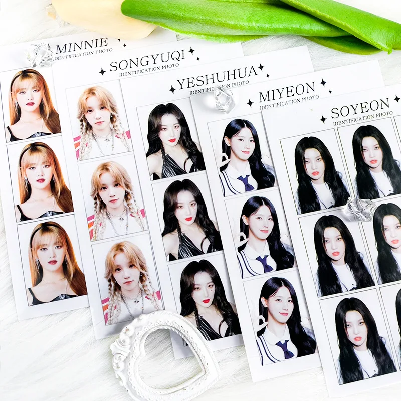 Imagem -03 - Idol id Photo Print Card Passaporte Photo Print Card Cho mi Yeon so Yeon Minnie Fans Gift g Idol Idol Idol