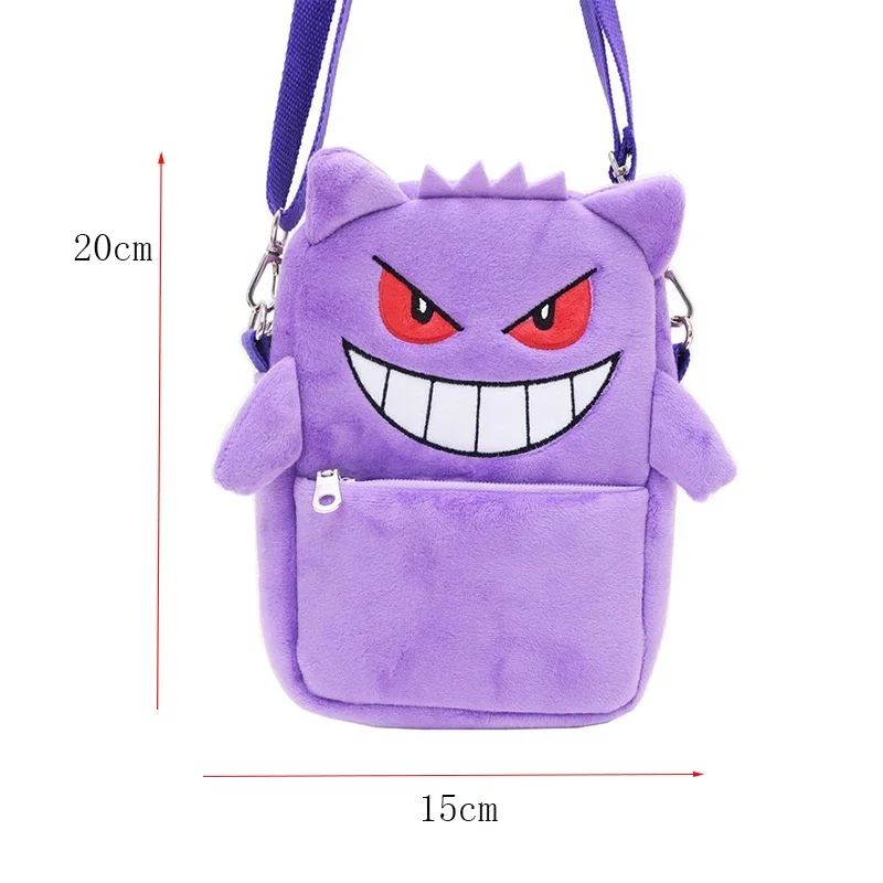 Gengar Mimikyu Snorlax Rowlet Lucario Charmander Plüsch Rucksack Pokemon Anime Schulter Tasche Puppe Spielzeug