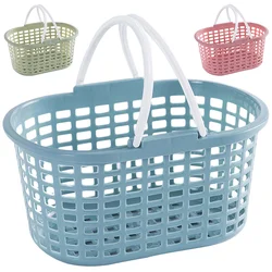 3 Pcs Picking Basket With Handle Shower Storage Plastic Vegetable Bath Kitchen Fruit Baskets ganizer Container