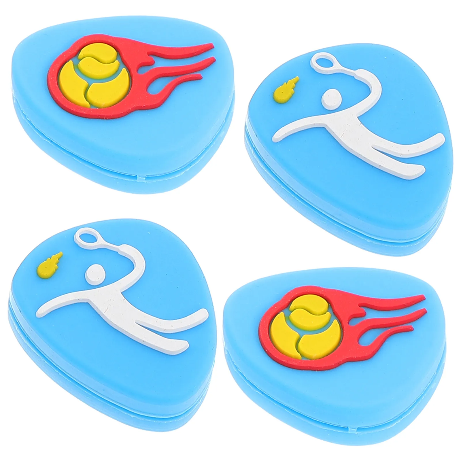 

4Pcs Tennis Vibration Dampeners Silicone Racket Dampener Sports Outdoor Accessories Reduce Wrist Elbow Strain Stability Control