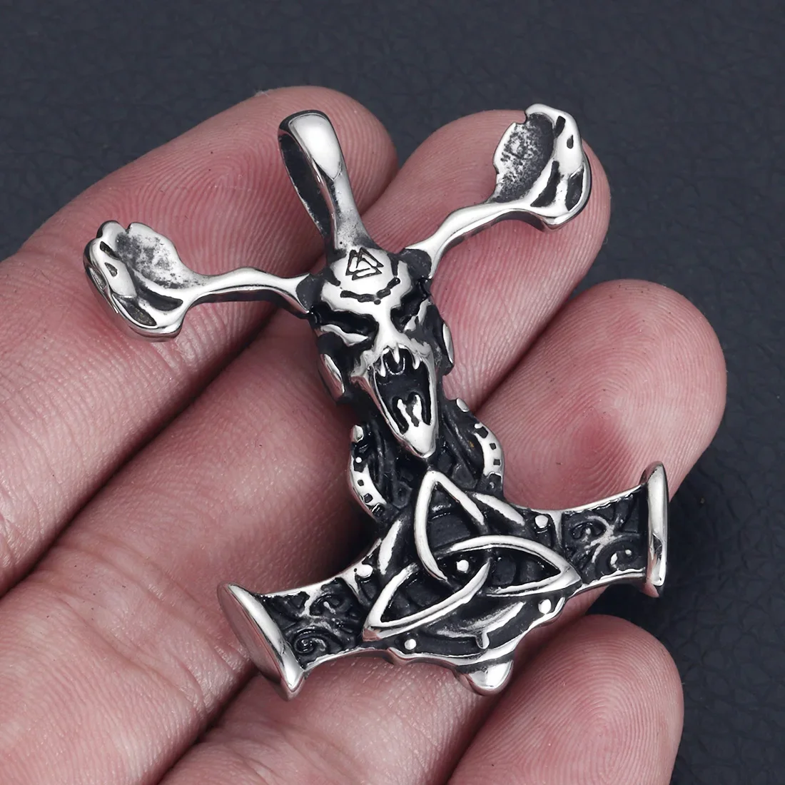 316L Stainless Steel Norse Viking Rune Spear Pendant for Men Necklace DIY Accessories Finding Jewelry Making Charm