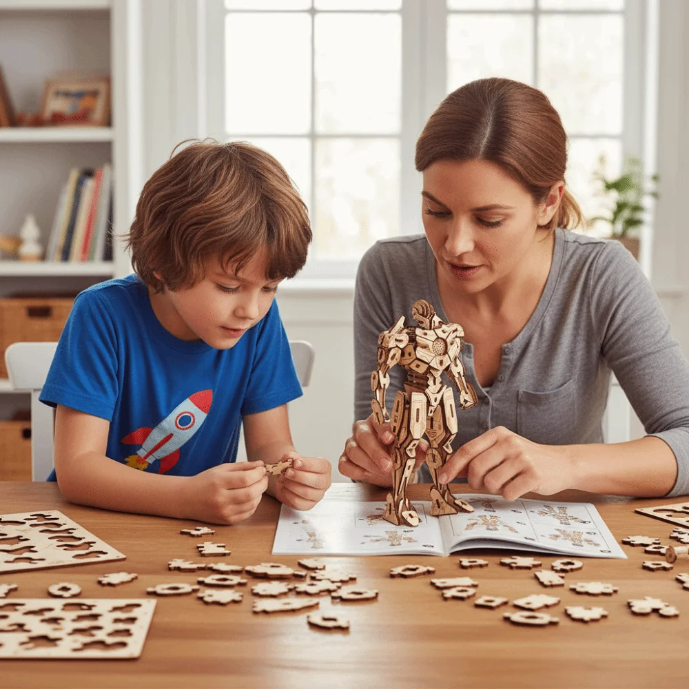 

Wooden Material 3D Puzzle Handmade Model Educational Assembly Model Creative Jigsaw Stereoscopic Design DIY Wooden