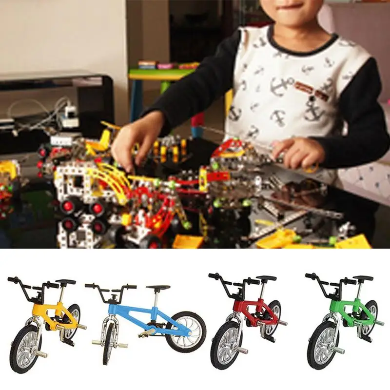 Alloy Bicycle Diecast Model Metal Bike Mini Finger Mountain Racing Toy Bend Road Simulation Collection Toys For Children