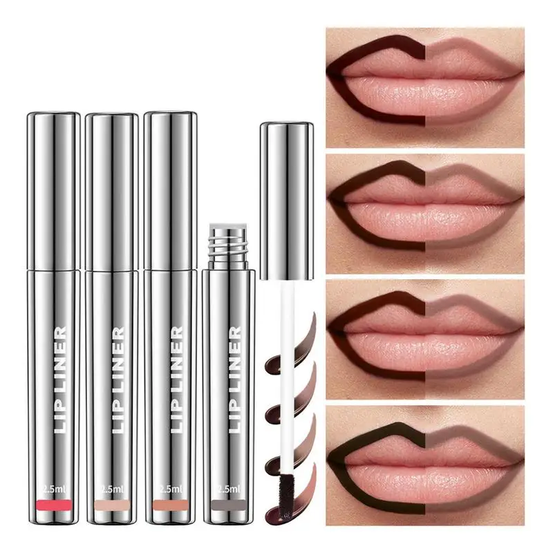 Peel Off Lip Liner Gepigmenteerde Lip Liner Vlek Matte Afwerking Peel Off Lip Stain Lip Getinte Bruine Contour Afscheurbare Lippen Vlek