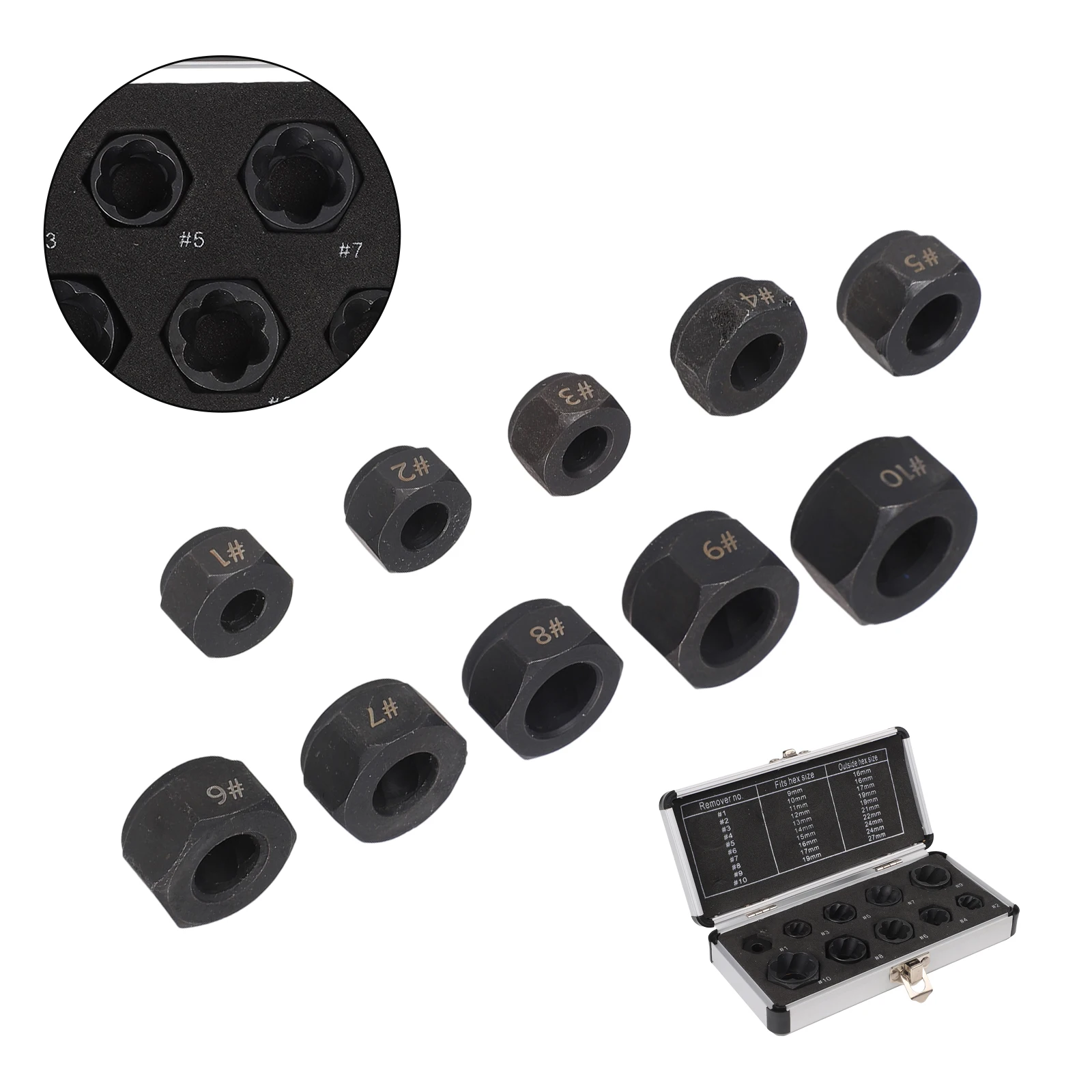 Bolt Threading Extractor Damaged Bolt Tool Repair Projects Convenient Storage Case Easy Extraction Tools Efficient Repair Tools