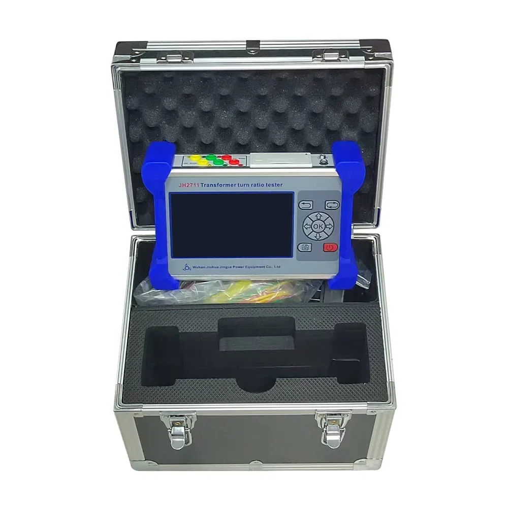 English/Spanish TTR Three-Phase Handheld Transformer Turns Ratio Group Tester LCD For Machine Work Electronic Measurement 1-Year
