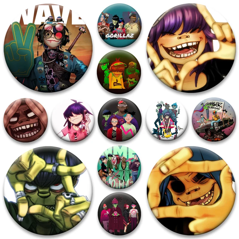 Виртуальная-группа-gorillaz-круглые-булавки-2-d-murdoc-niccals-лапша-russel-hobbs-броши-музыкальная-певица-значок-аксессуары-для-рюкзака-подарки