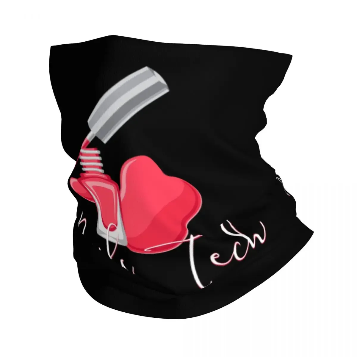 Aangepaste mode nagellak bandana winter nekwarmer winddichte wrap gezichtssjaal voor ski vingernagel manicure tech gaiter hoofdband