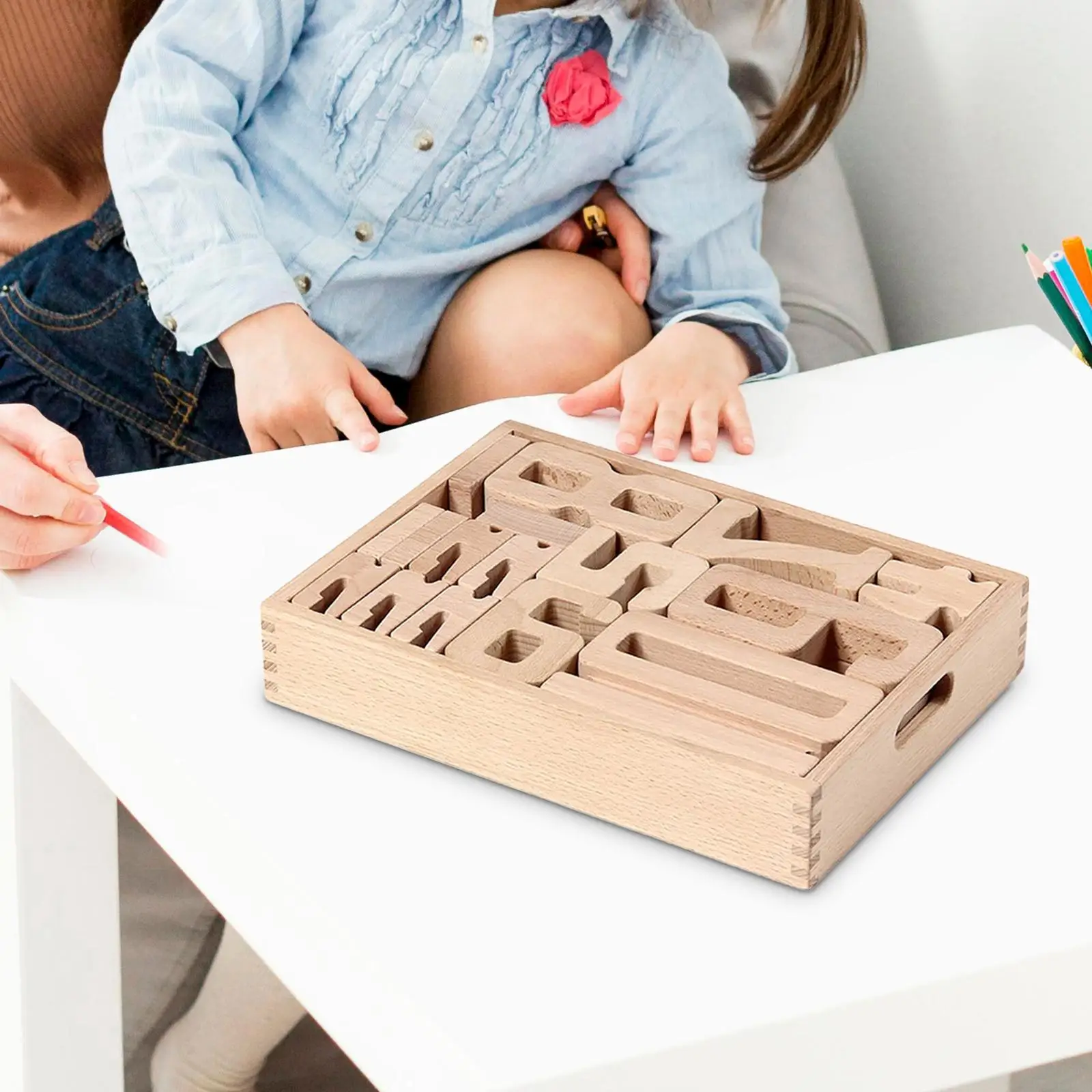 

Wooden Building Blocks Montessori Toys Fine Motor Skills Cognitive 1-10 Digital Model Blocks for Children 3-6 Years Old Gifts