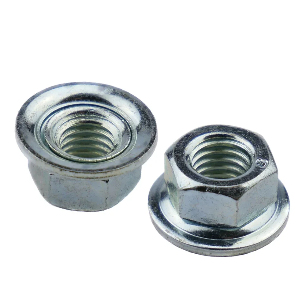 M8x1.25 LH Left Hand Thread Flanged Blade Screw Nut For Trimmer Brushcutter Garden Trimmer Cutting Irrigation Machine Nut Parts