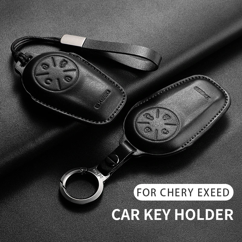 

Кожаный чехол для автомобильного ключа, брелок для Chery EXEED LX TXL AtlantiX ET ES VX FL RX CDM PHEV, автомобильный брелок с дистанционным управлением, чехол, аксессуары