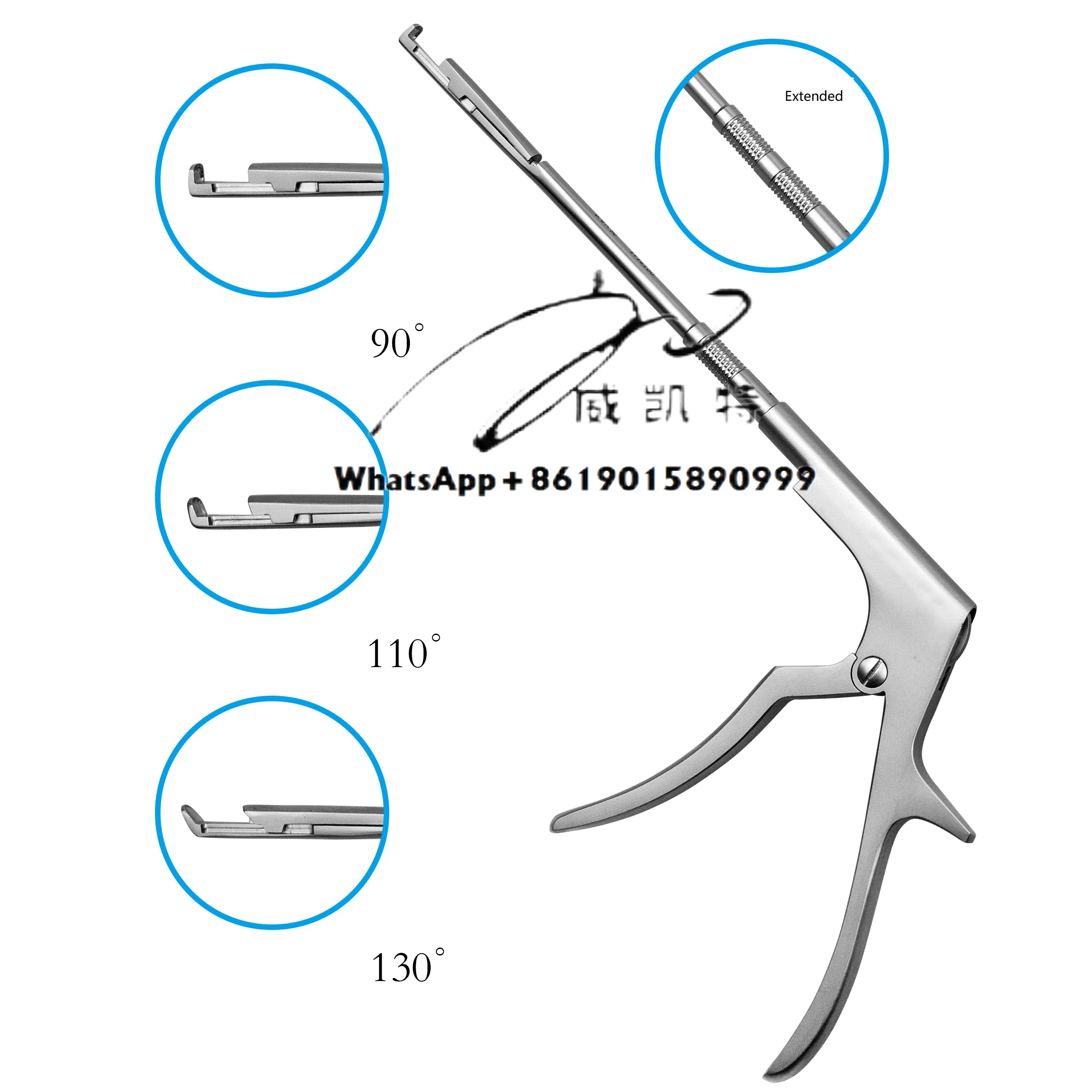 Rotatable Kerrison Rongeur Spinal Surgeries Tool Laminectomy Rongeur Stainless Steel Double-action Instruments by WUYANG Medical