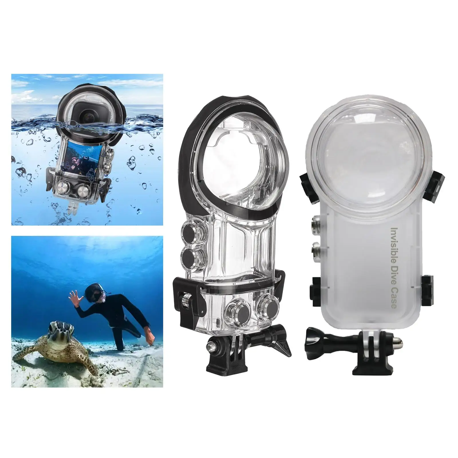 Dive Housing Case for X3, Waterproof Cover Underwater Photography Housing, Protector 360° Video Camera Case for Snorkeling