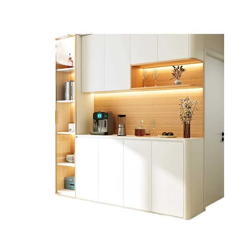 

Cream-style sideboard Living room home large-capacity storage cabinet integrated modern and simple dining room against the wall