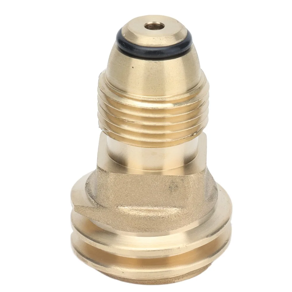Solid Brass Propane Tank Adapter For LP Tank Service Valve Quick Connect POL to QCC1 Adapter Converts POL to QCC1/Type1