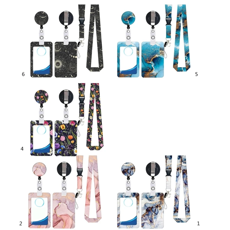 Porta-cartões retrátil carretéis crachá com suporte carretéis crachá cordão