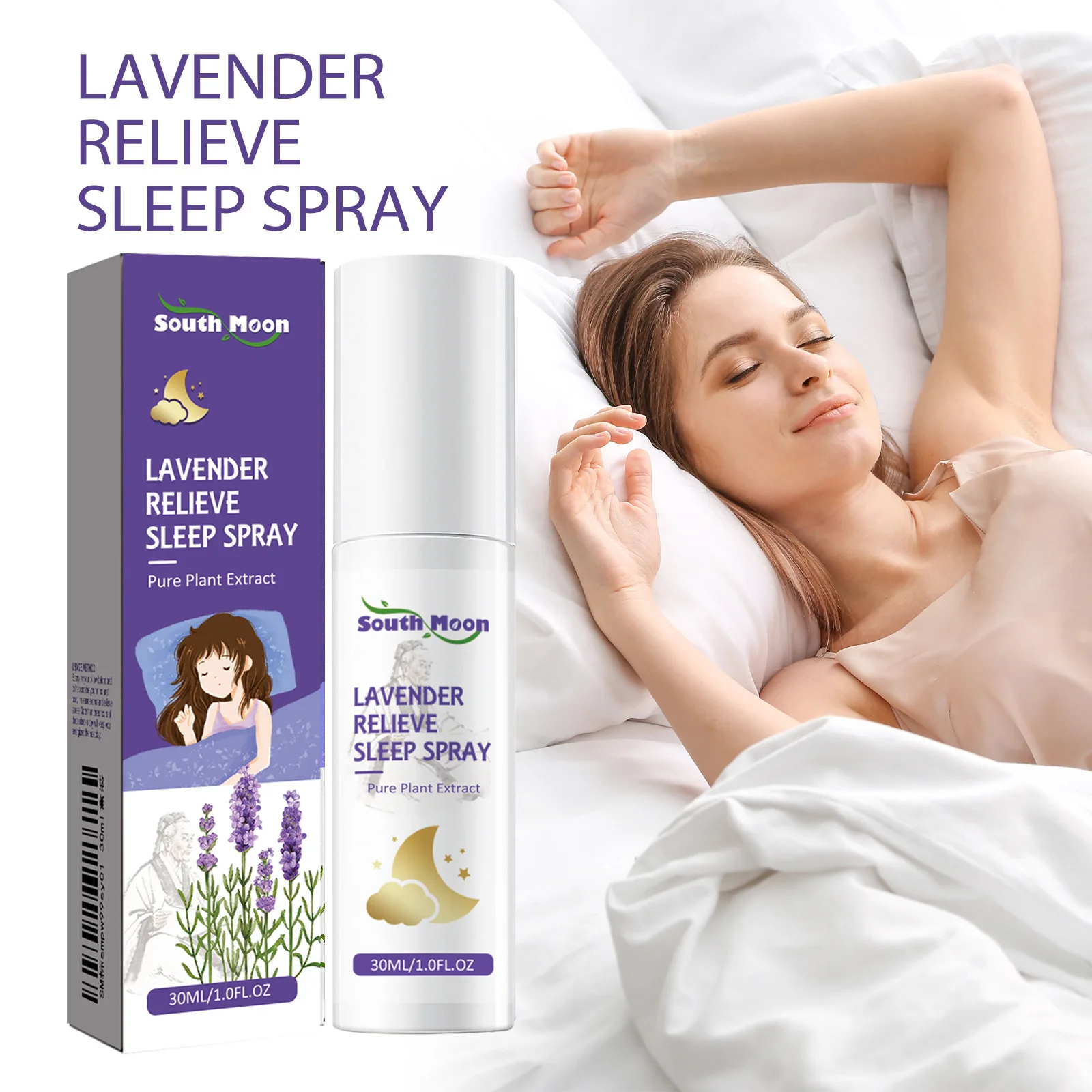 

Lavender Sleep Spray 30ml Aromatherapy Pillow Spray Lavender Sleep Spray For Smoothing Relaxing Rest Extract Sleep Aid Relief