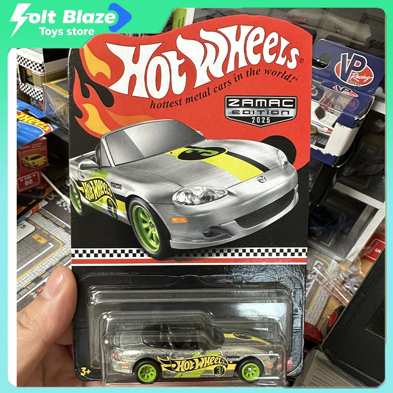 

Hot Wheels 2025 Collector Series Red Line Mazda Miata MX-5 Iron Bottom Rubber-Tire DieCast Static Cars Model Boy Collection Gift