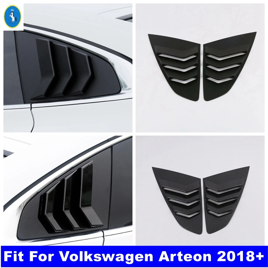 

Car Rear Window Louver Shutter Side Vent Cover Trim For Volkswagen Arteon 2018 - 2024 Carbon Fiber / Black Exterior Accessories