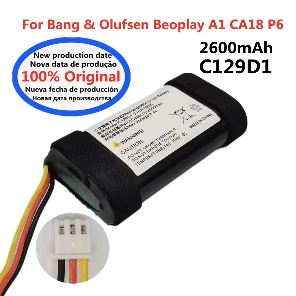 High Quality Original Replacement Battery For Bang Olufsen BeoPlay A1 CA18 P6 C129D1 2600mAh Speaker Rechargable Battery Bateria