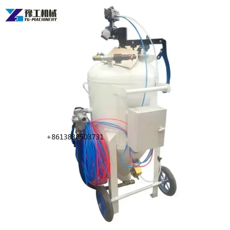 Mobile Sandblasting Industrial Automatic Portable Dry Sand Blasting Machine For Cleaning Steel Wet Sandblast Machine