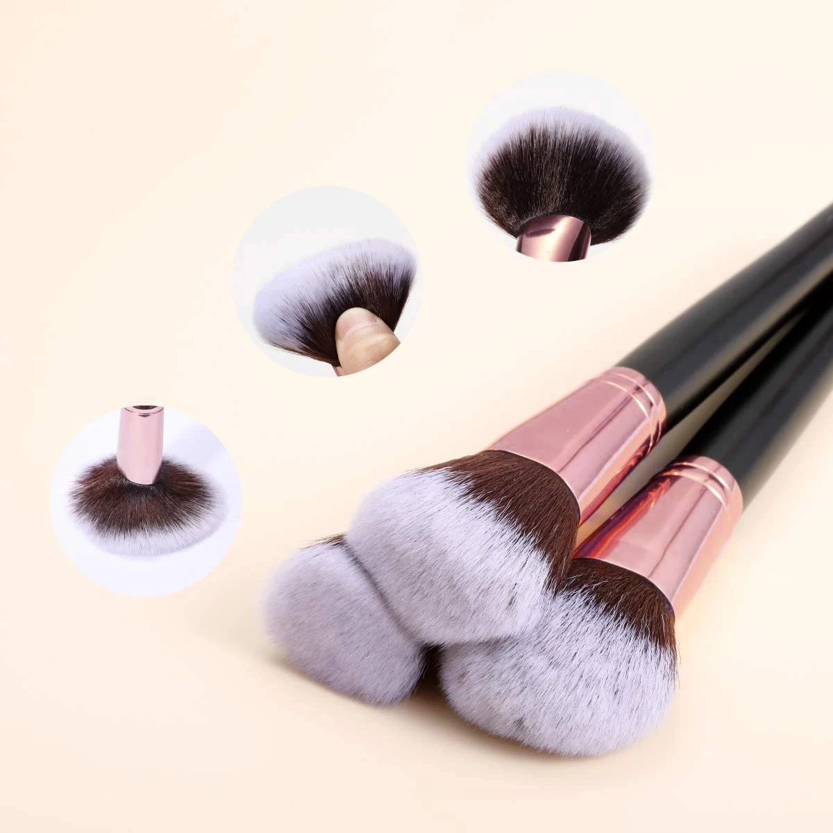 RONSLORE 16pcs Makeup Brush set Professional Premium Beauty Cosmetic Foundation Powder Eyeshadow Brush Kit with Cosmetic Bag