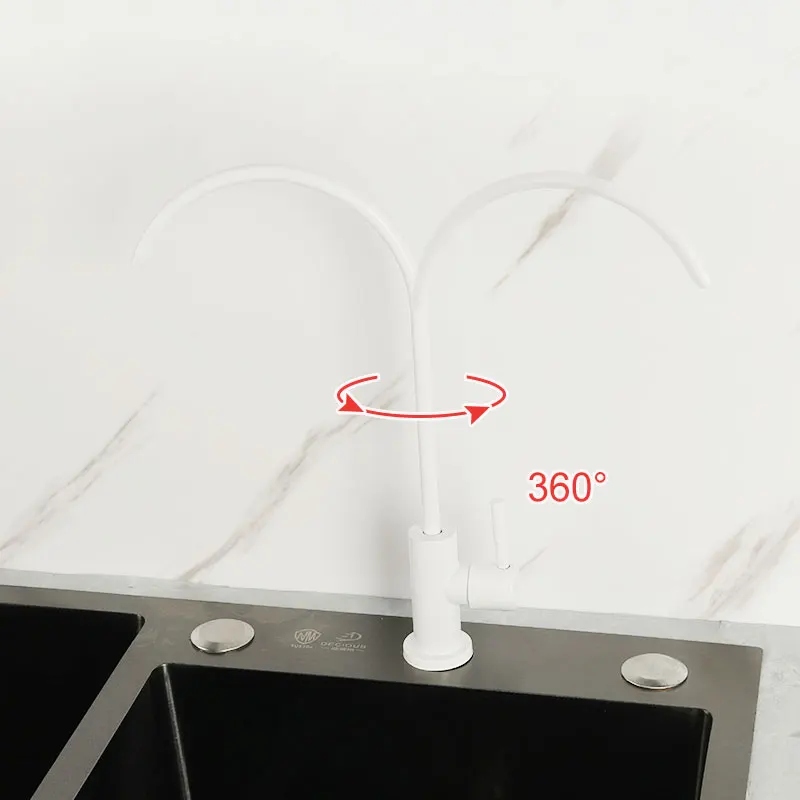 White Color Drinking Water Filter Faucet Kitchen Direct Drinking Tap Swivel Purifier Tap
