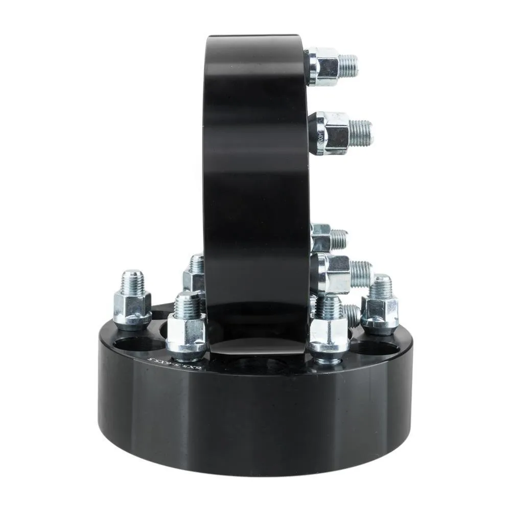 (4) Black 6-lug 2" 6x5.5 Wheel Spacers 108mm CB For 2003-14 Chevy Express 1500 - view 3