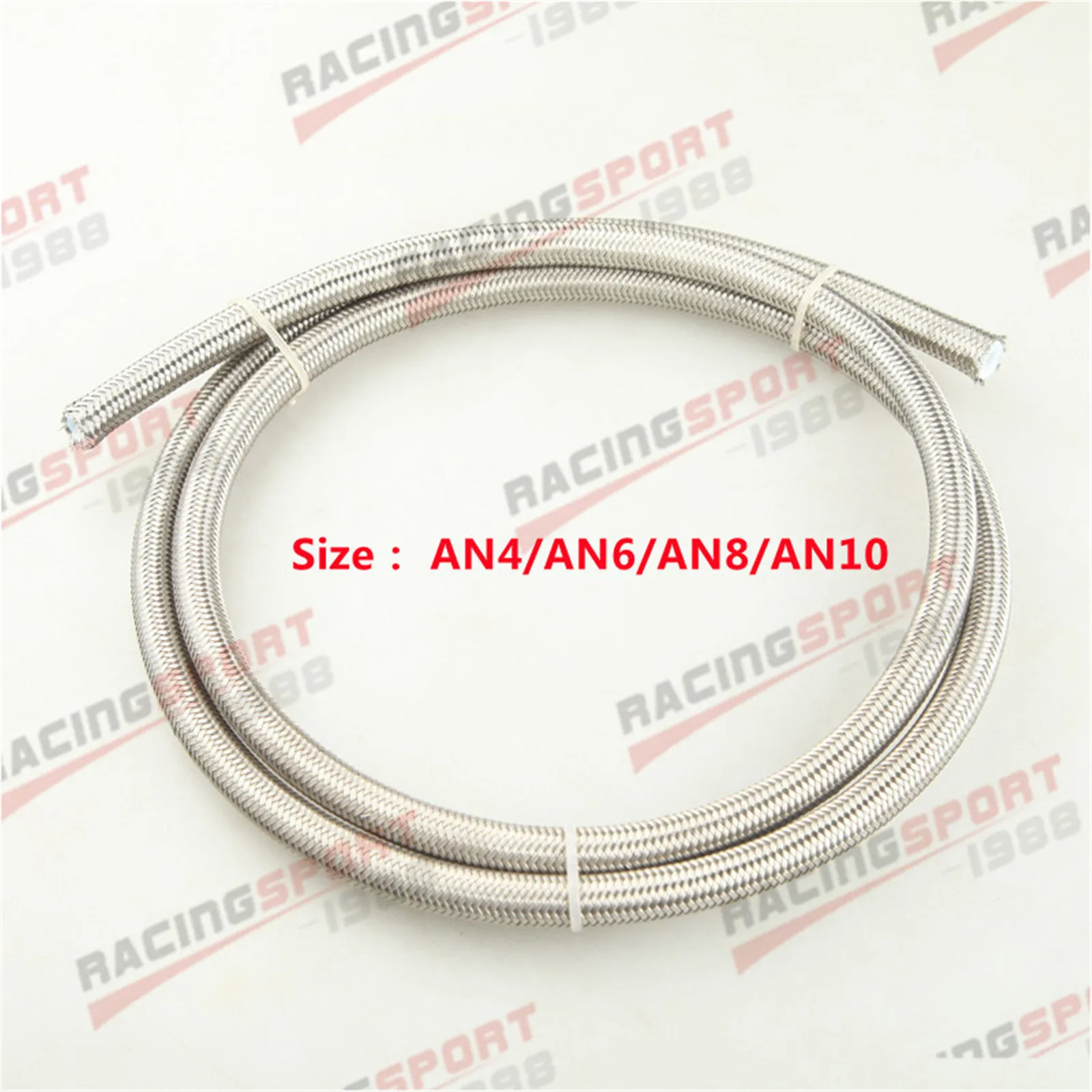 

AN4/ AN6/ AN8/AN10/AN12 FOR PTFE Hose Stainless Steel Outer Braided Fuel Oil Hose 1M (3.3FT) Length