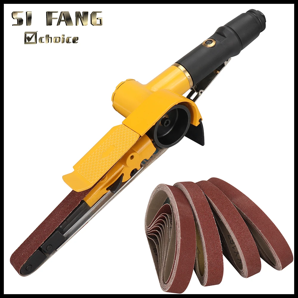 330x10mm Air Belt Sander Air Compressor Angle Grinder Adjustable Pneumatic Grinding Machine With 12Pcs Sanding Belt