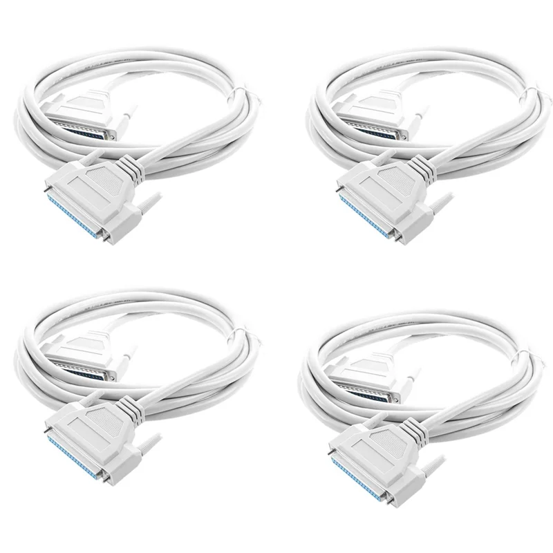 

AP-4Pcs 3 Meters 37 Pin Male To Female DB37 Extension Cable Grey White