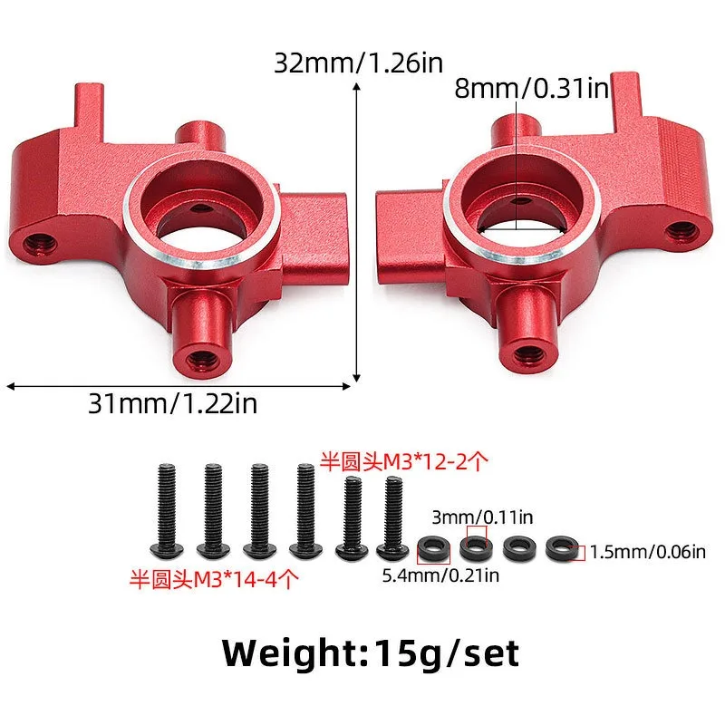 1/10 Steering Knuckles Set Alloy for Remote Control Car Steering Cup Set