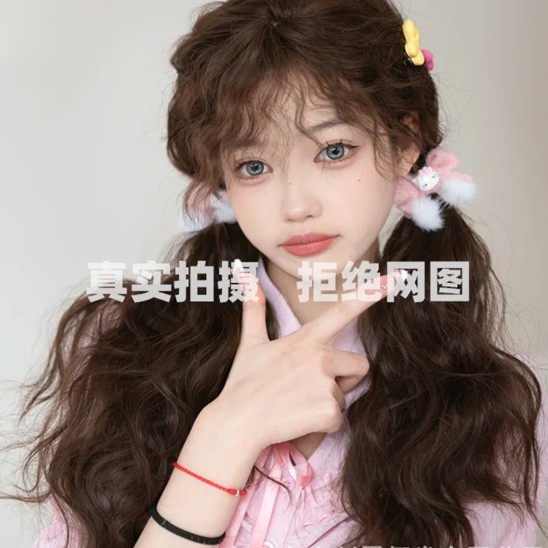 Wig Women's Long Curly Hair Wool Curl Kawaii Lolita Everyday Natural Fashion Curl Bangs Full Head Cosplay Heat Resistant Fiber