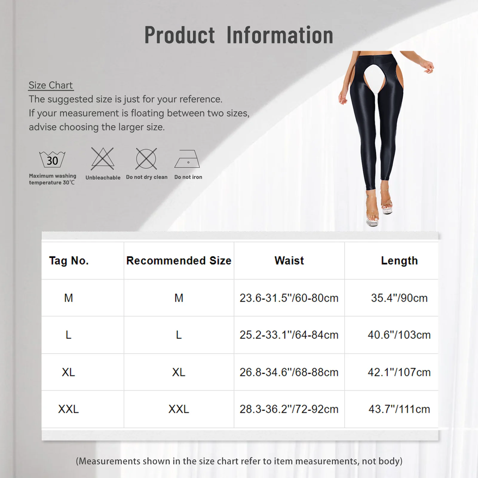 Women Spandex Cutout Leggings Trousers Glossy High Waist Tights Compression Pants Hollow Out Open Crotch Skinny Tights Underwear