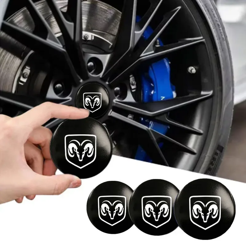 4PCS 56MM Car Wheel Center Hub Caps Car Emblem Badge Logo Wheel Center Cap label for Dodge SXT DART Challenger RAM 1500 Charger