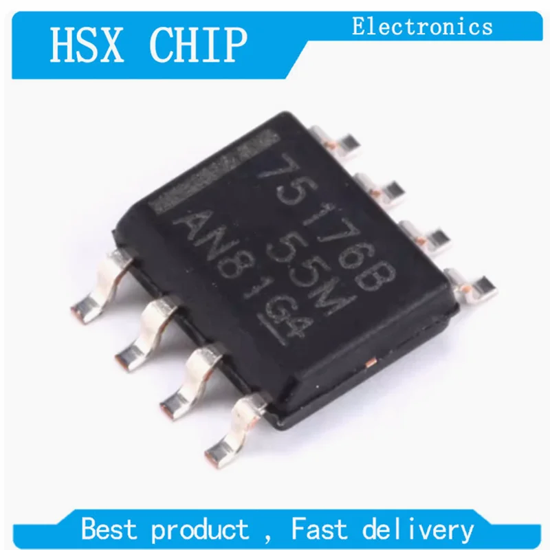 10pcs SN75176BDR SN75176 SOP8 RS485 RS422 IC NEW