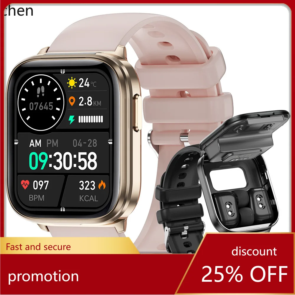 Zml new smartwatch 2-in-1 bluetooth headset call sports watch heart rate blood oxygen