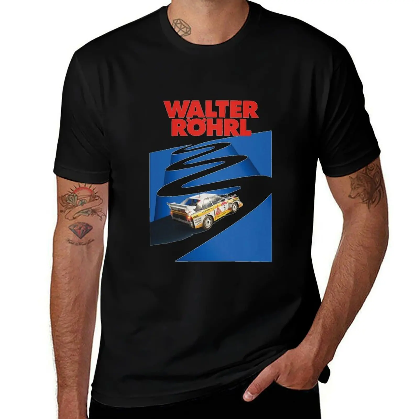 Walter Rohrl San Remo 1985 T-Shirt Basic Daily Outfit Short Sleeve Tee T-Shirt